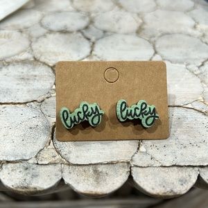 St. Patrick’s Day “lucky” stud earrings